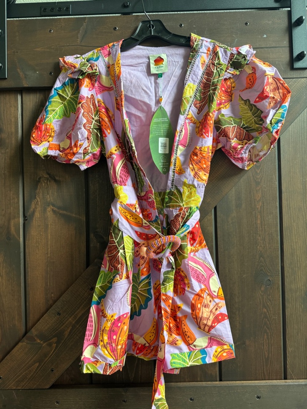 Farm Rio Lilac Beaks and Bananas Romper - Picture 2 of 4